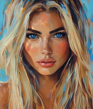 Impression of a girl with long hair